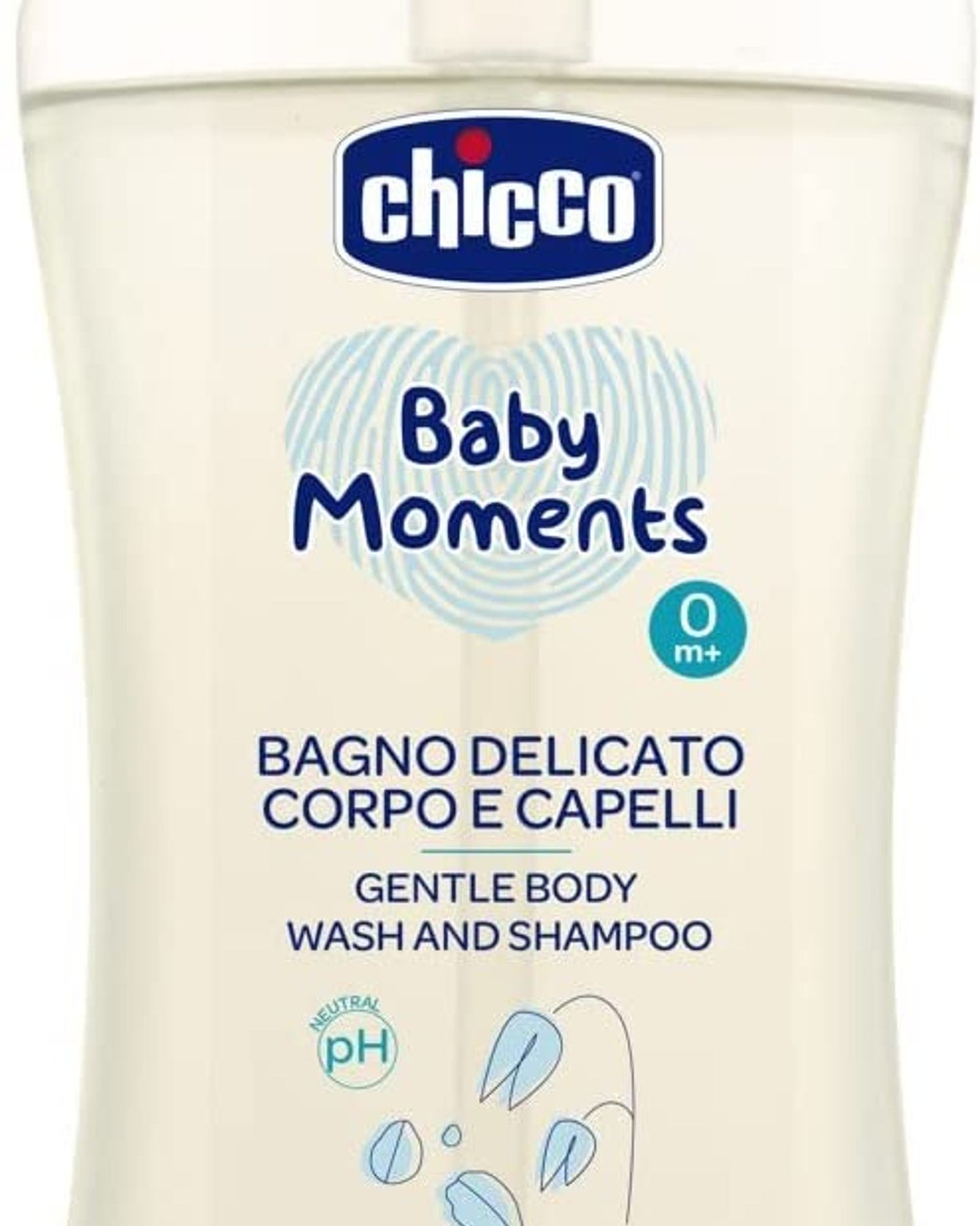 Chicco Baby Moments Gentle Body Wash And Shampoo For Baby Skin 0M+ 500Ml