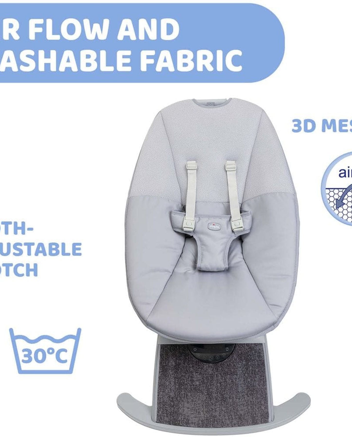 Chicco Comfy Wave Baby Bouncer Silverspring