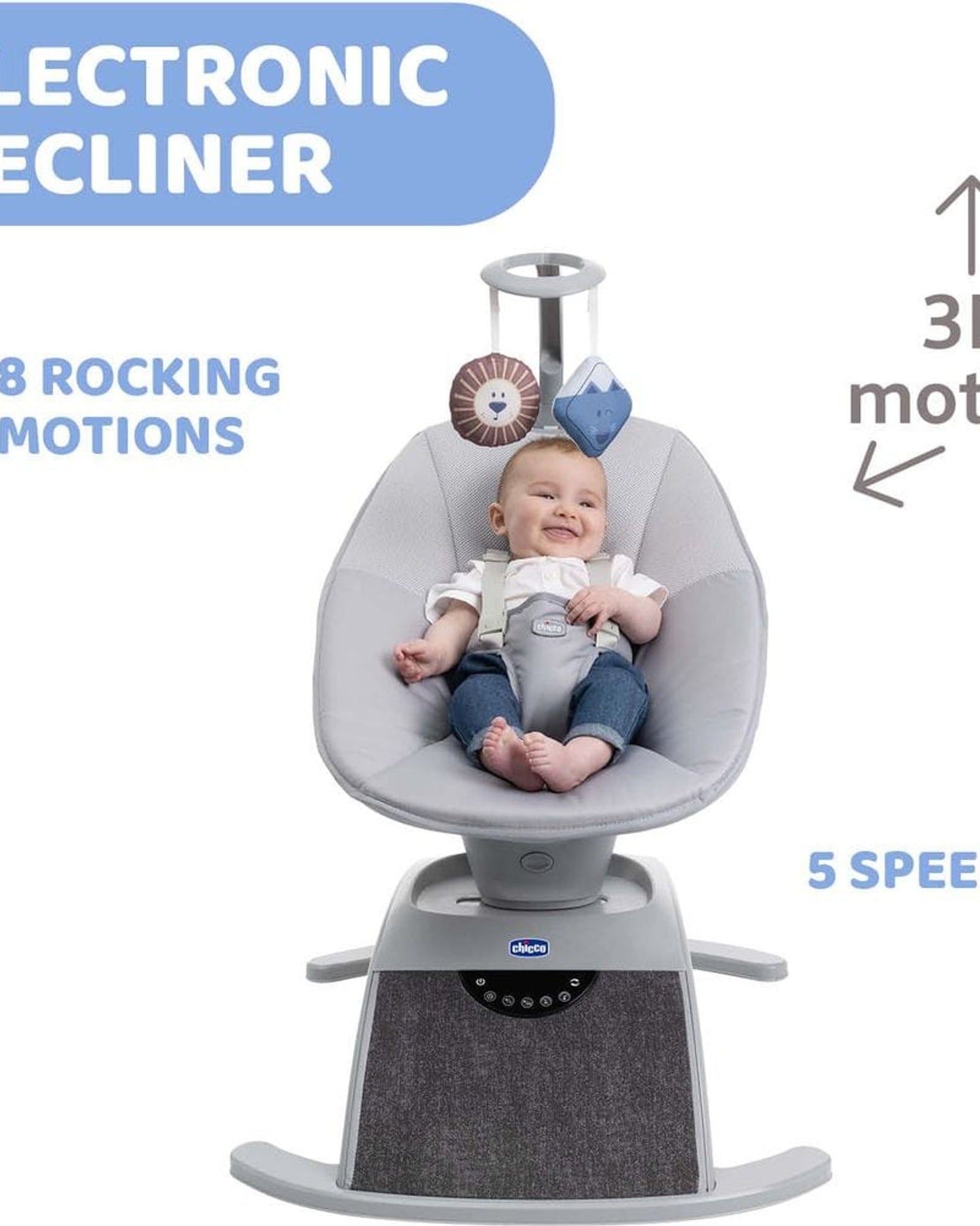 Chicco Comfy Wave Baby Bouncer Silverspring