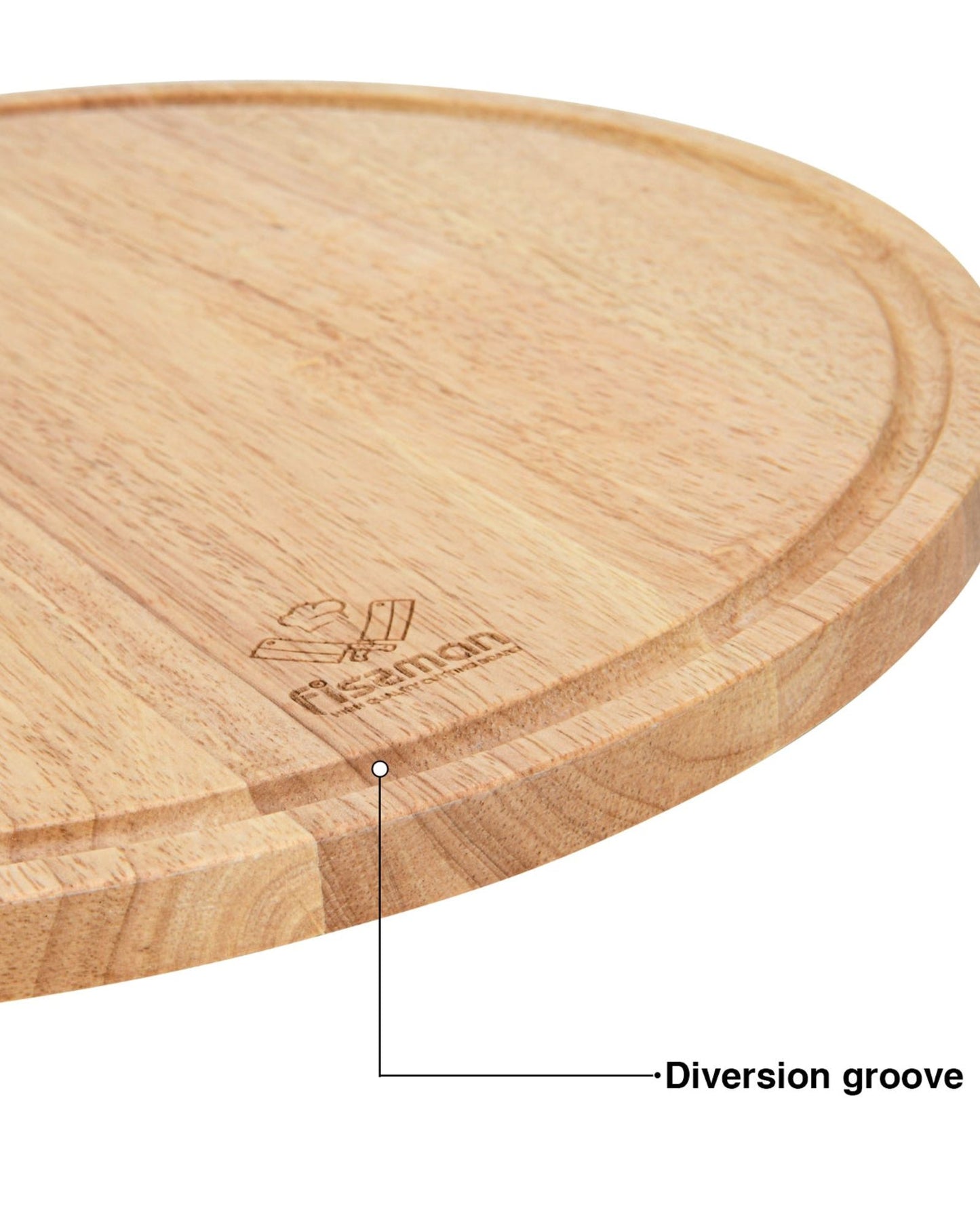 Fissman Cutting Board Rubber Round 35cm