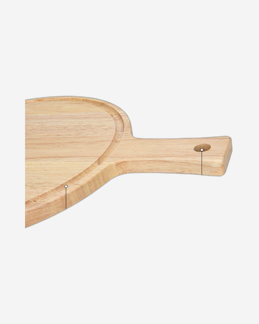 Fissman Cutting Board Rubber Wood with Handle 40cm