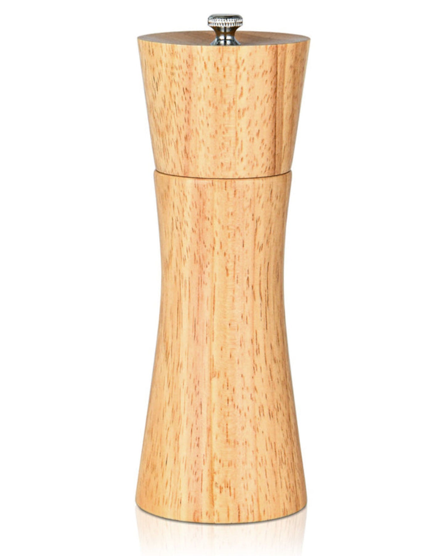Fissman Salt and Pepper Mill Rook Shape Brown Wooden Style 16cm