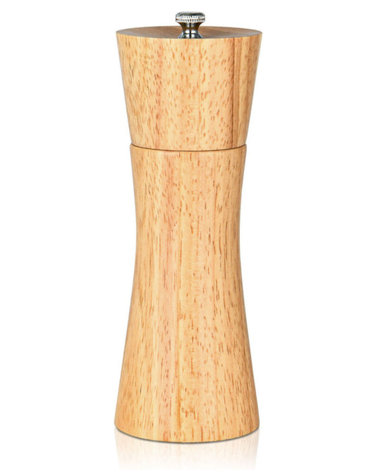 Fissman Salt and Pepper Mill Rook Shape Brown Wooden Style 16cm