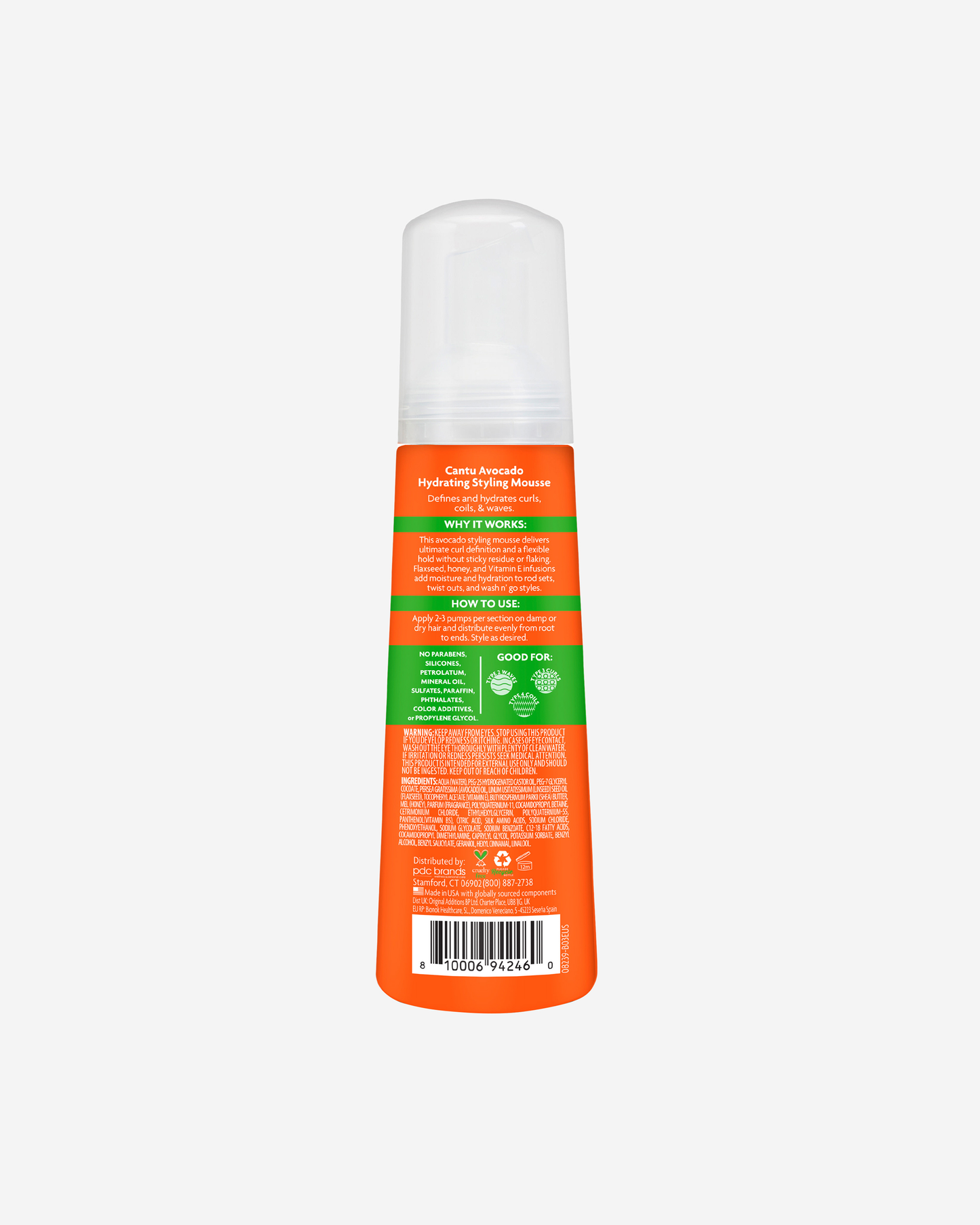 Cantu Avocado Hydrating Styling Mousse 248ml