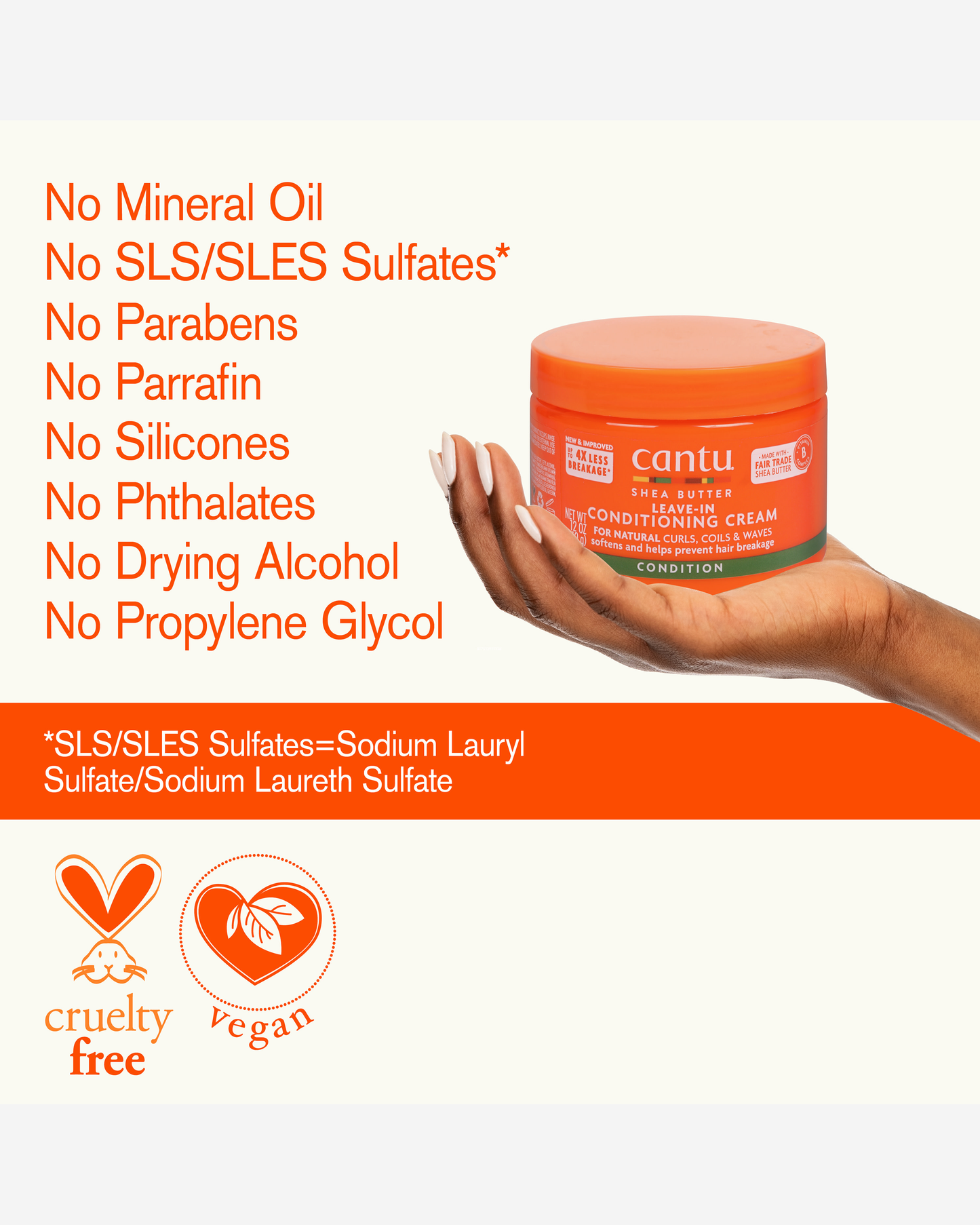 Cantu Natural Leave-In Conditioning Cream 340g