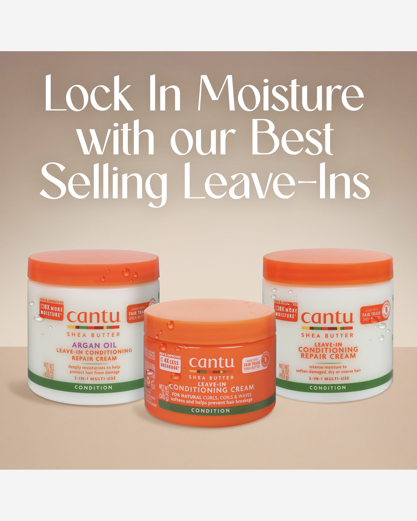 Cantu Natural Leave-In Conditioning Cream 340g