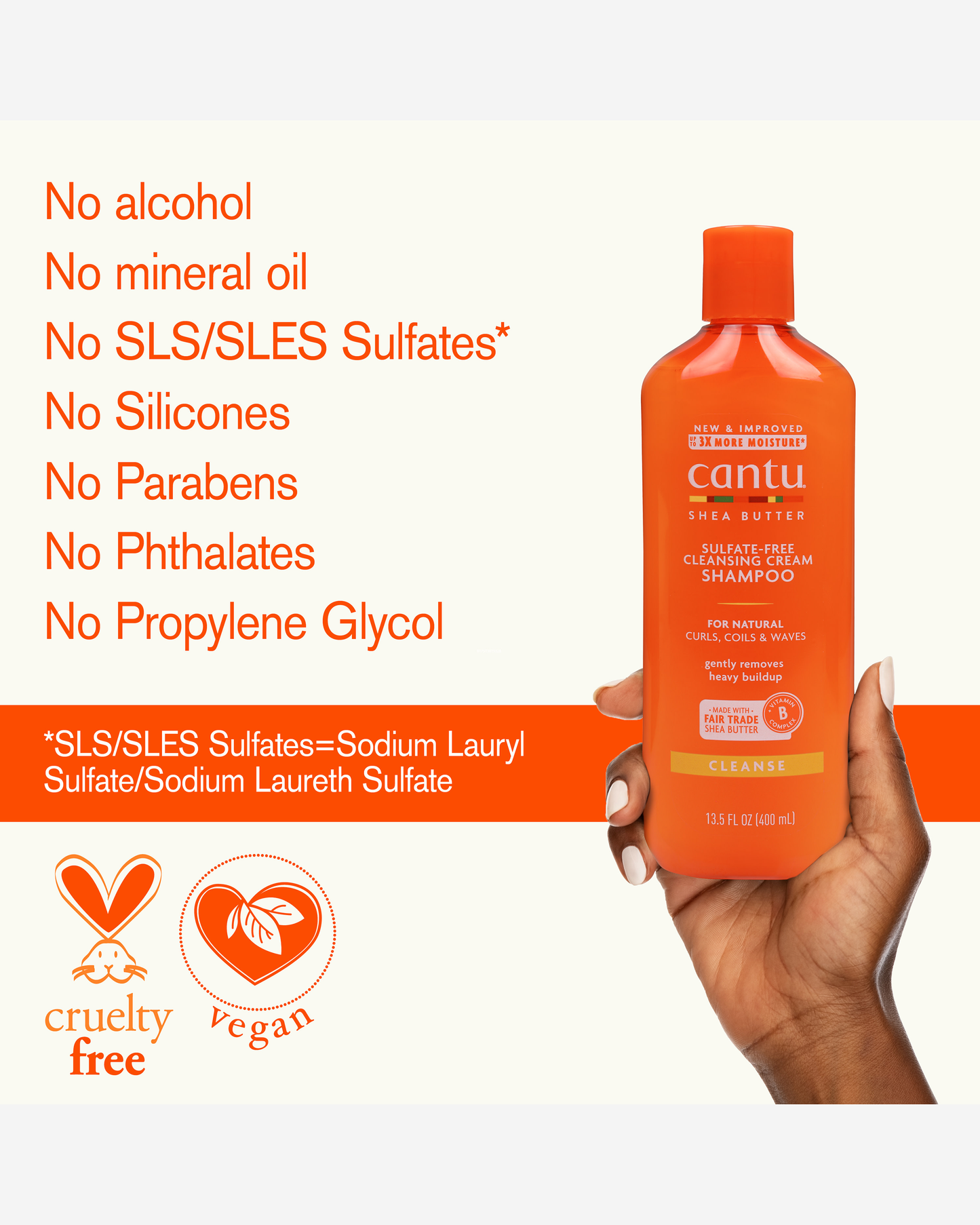 Cantu Sulfate Free Cleansing Cream Shampoo 400ml
