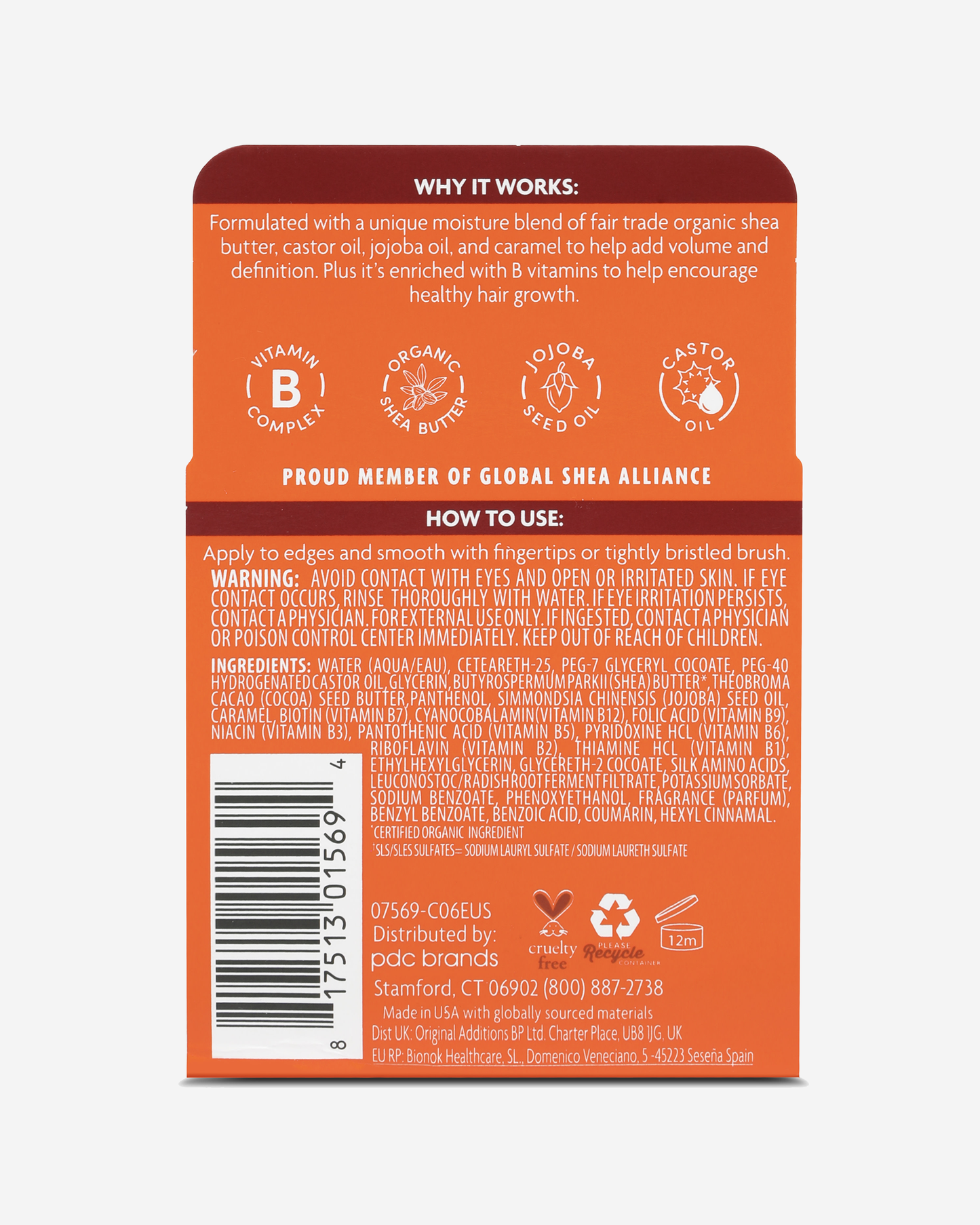 Cantu Natural Edge Stay Gel 64g