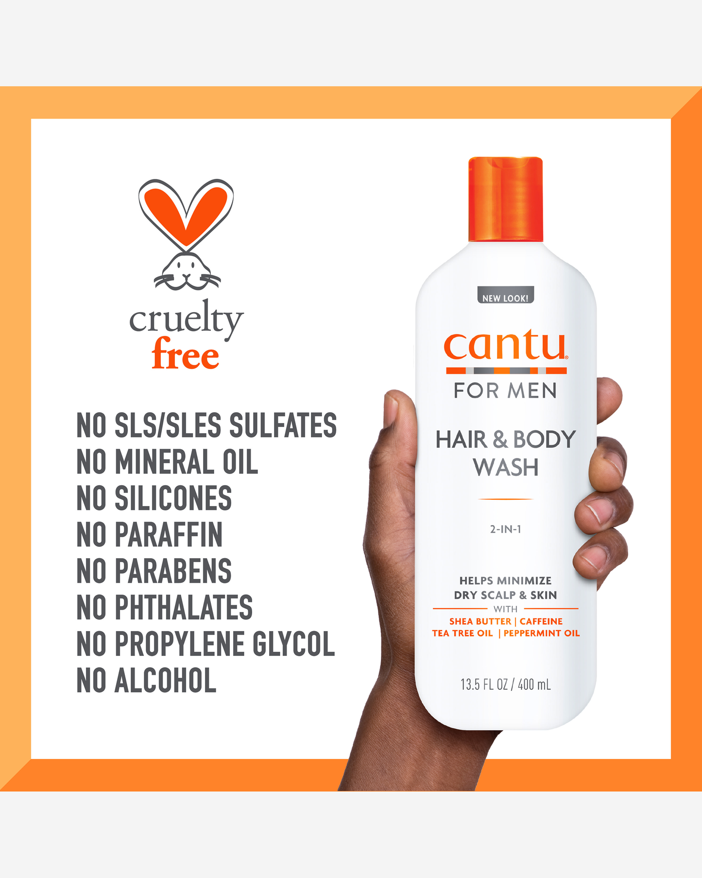 Cantu Mens 3 In 1 Shampoo/Conditioner/Bodywash 400ml