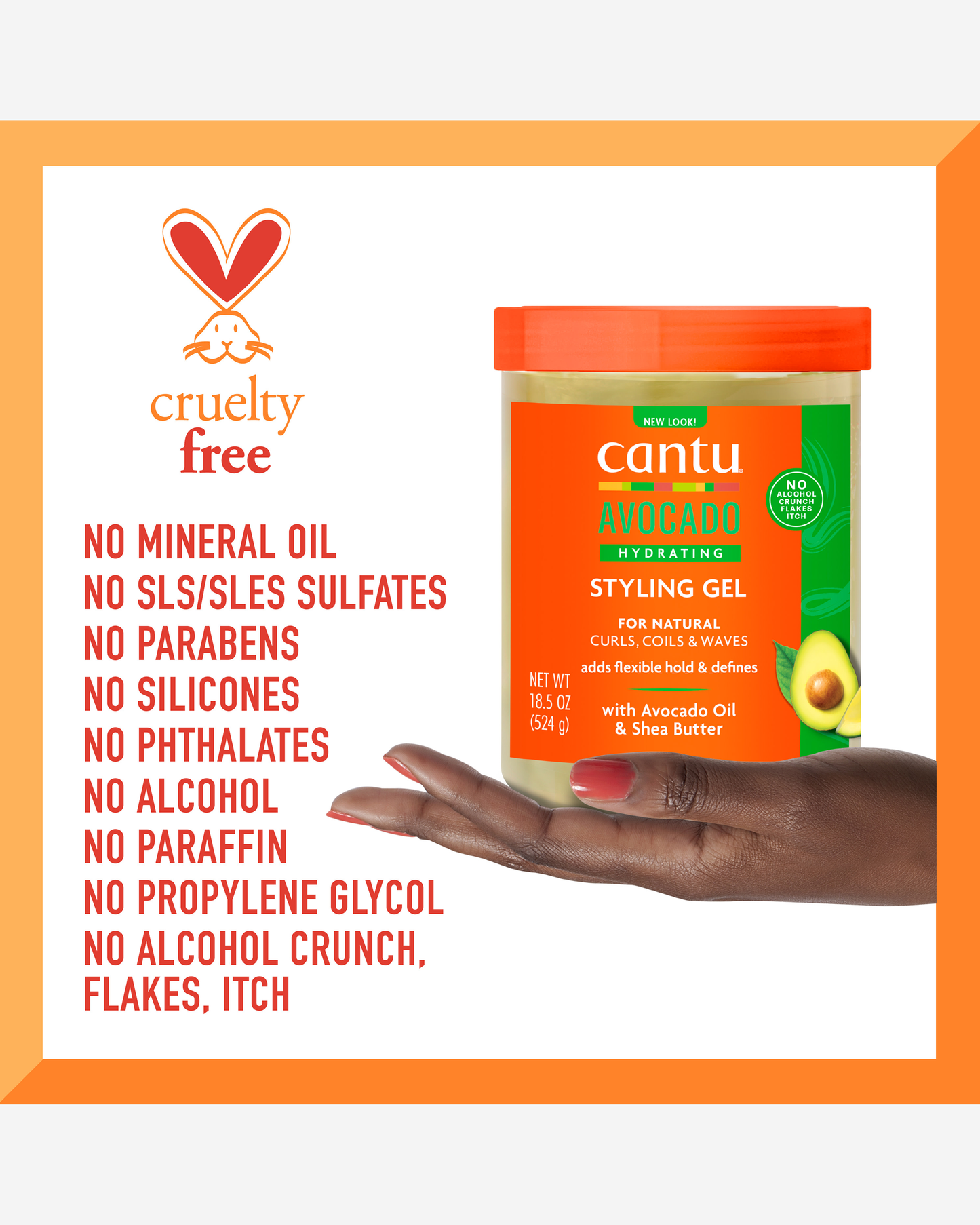 Cantu Avocado Hydrating Gel Alcohol Free 524g
