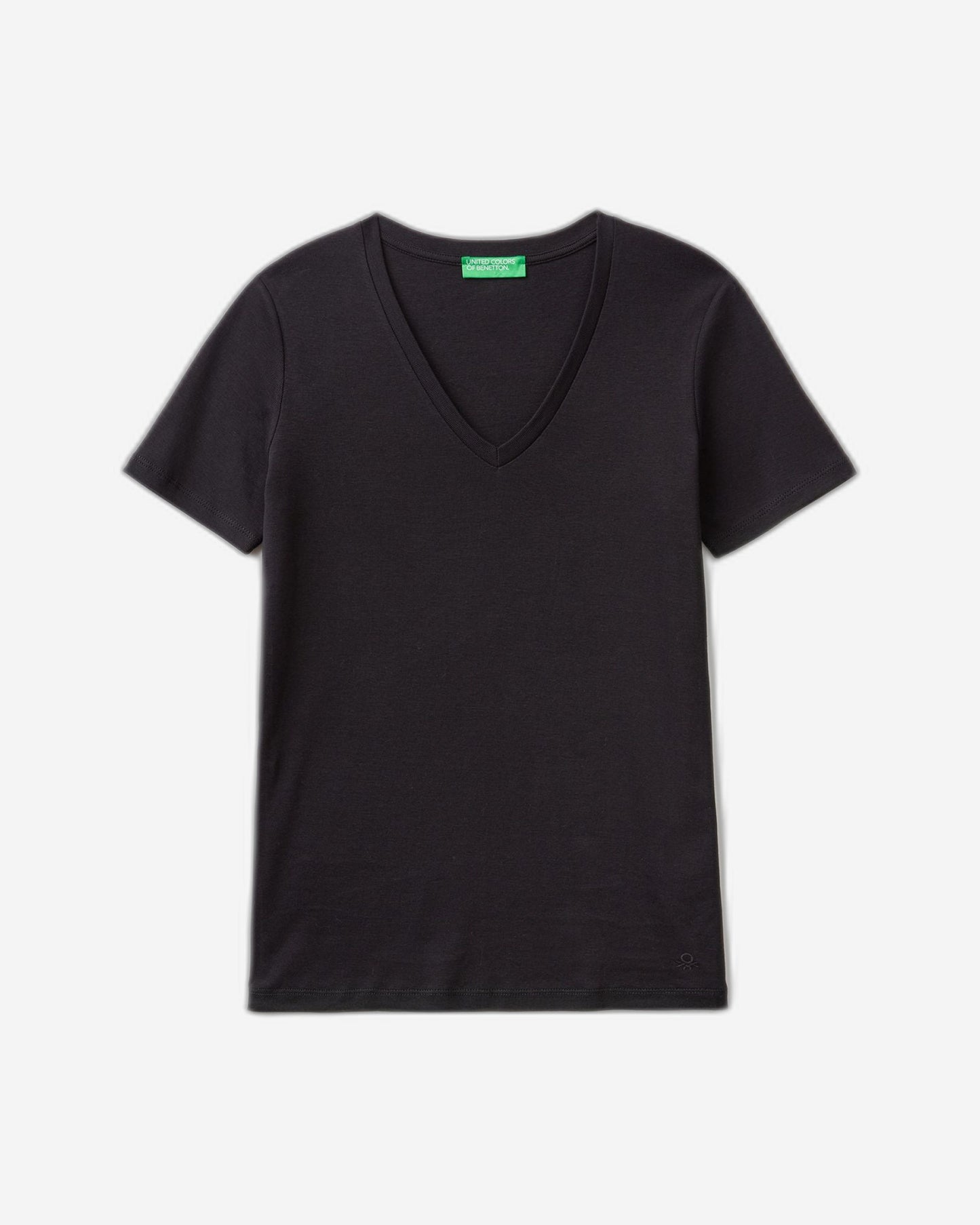 Pure cotton t-shirt with V-neck