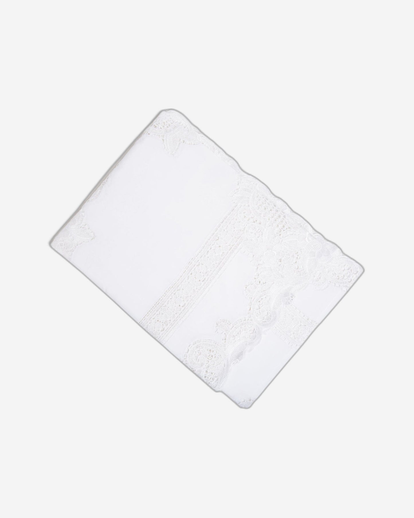 Paramount Poly Linen White Heavy Lace  Tablecloth