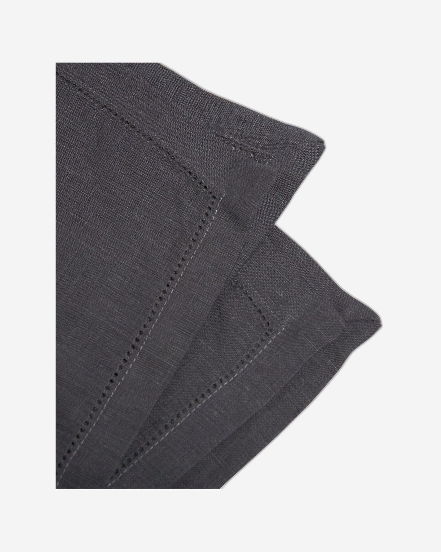Paramount Grey 100% Linen Napkin With Hemstitch