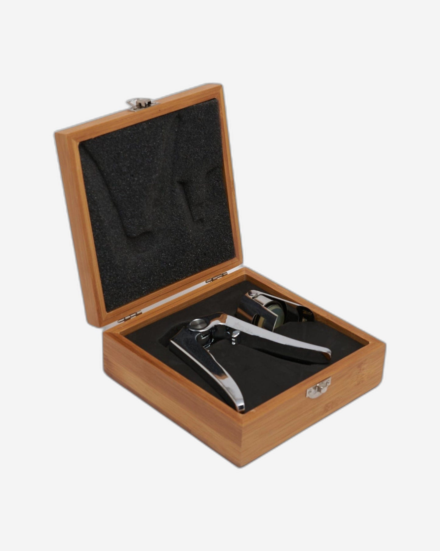 Grunwerg 3PC Champagne Set And Stand Wooden Case - 3CS/BB