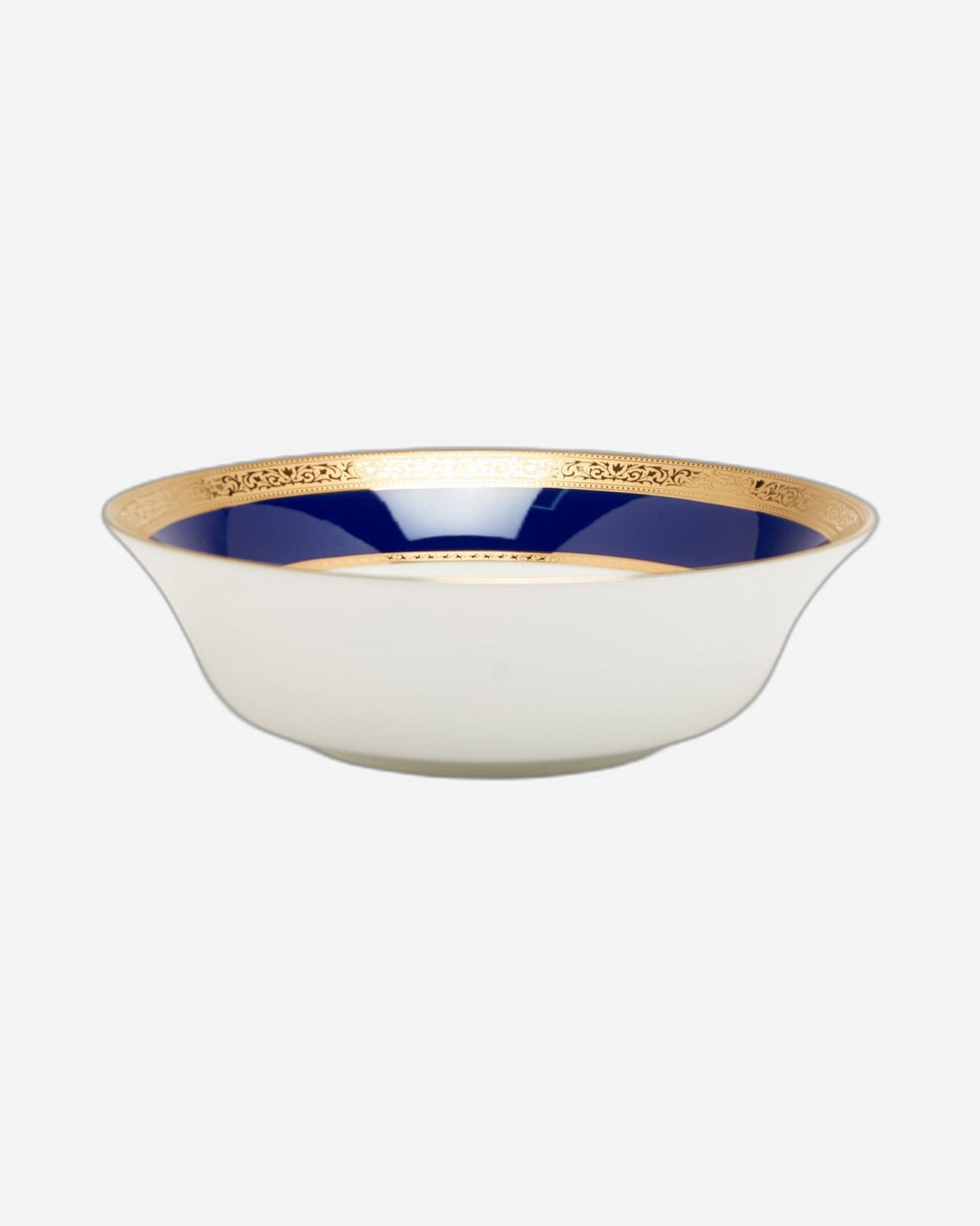 Dankotuwa Salad Bowl Large Victorian Gold Cobalt