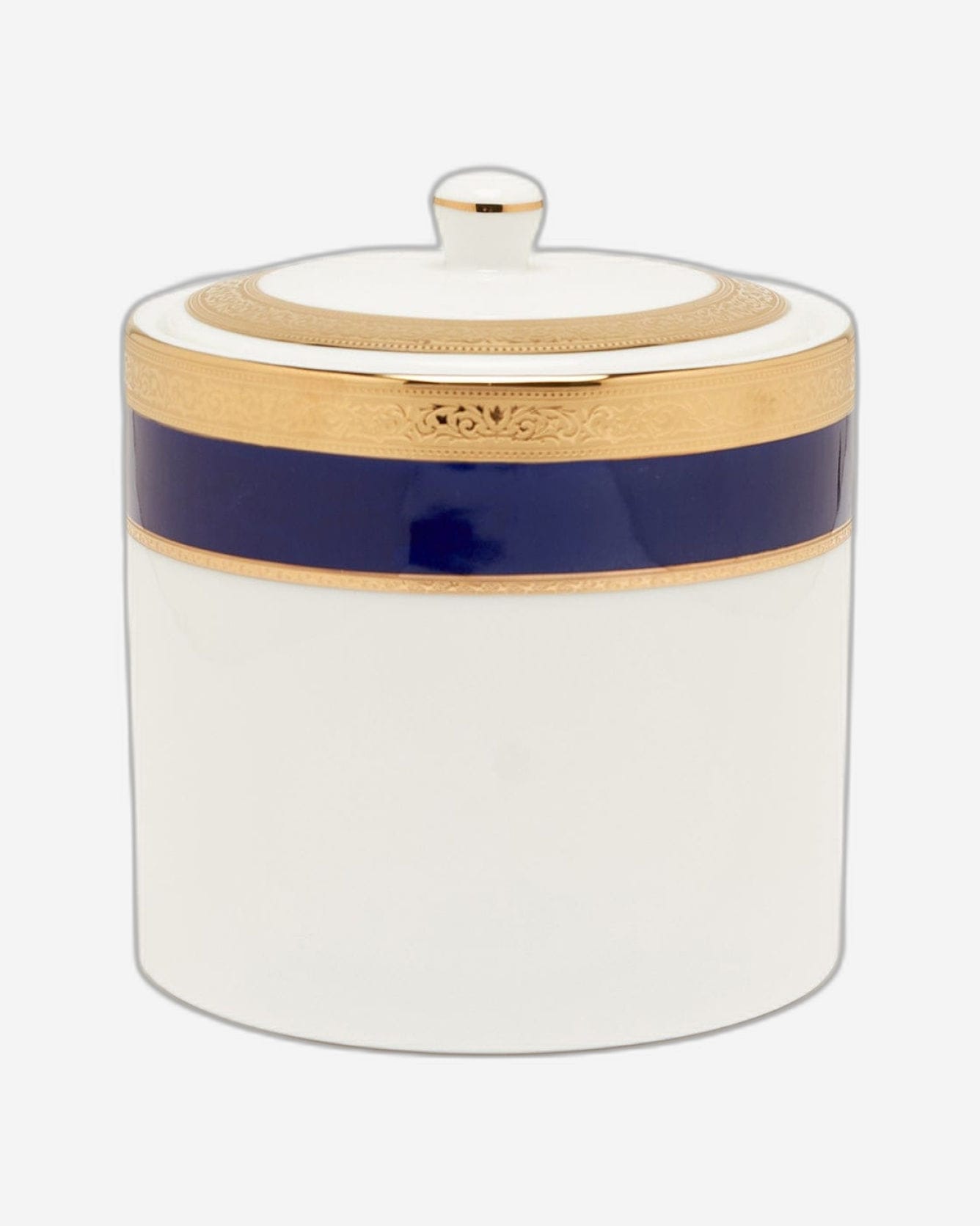 Dankotuwa Lid Jar Small Victorian Gold Cobalt