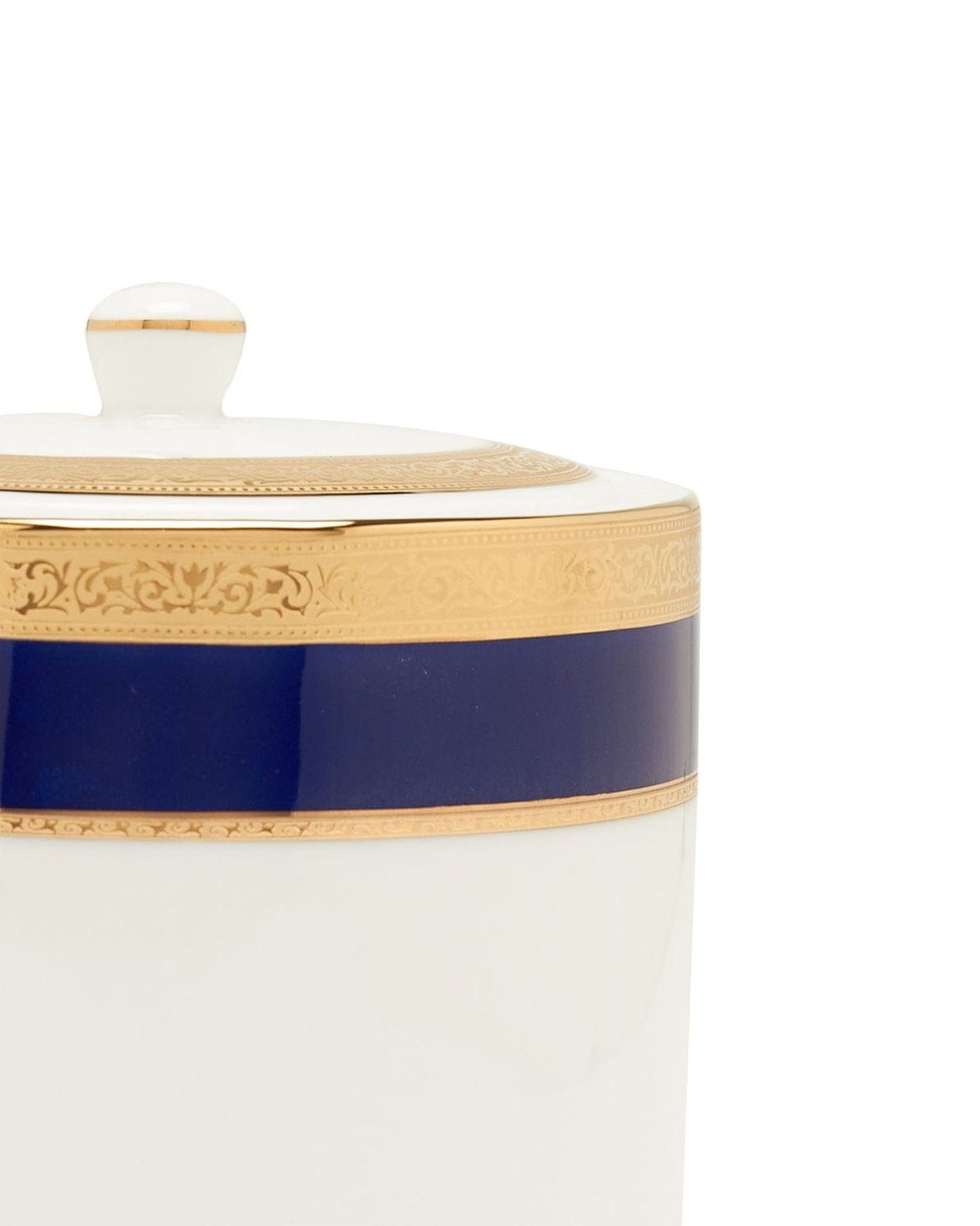 Dankotuwa Lid Jar Small Victorian Gold Cobalt