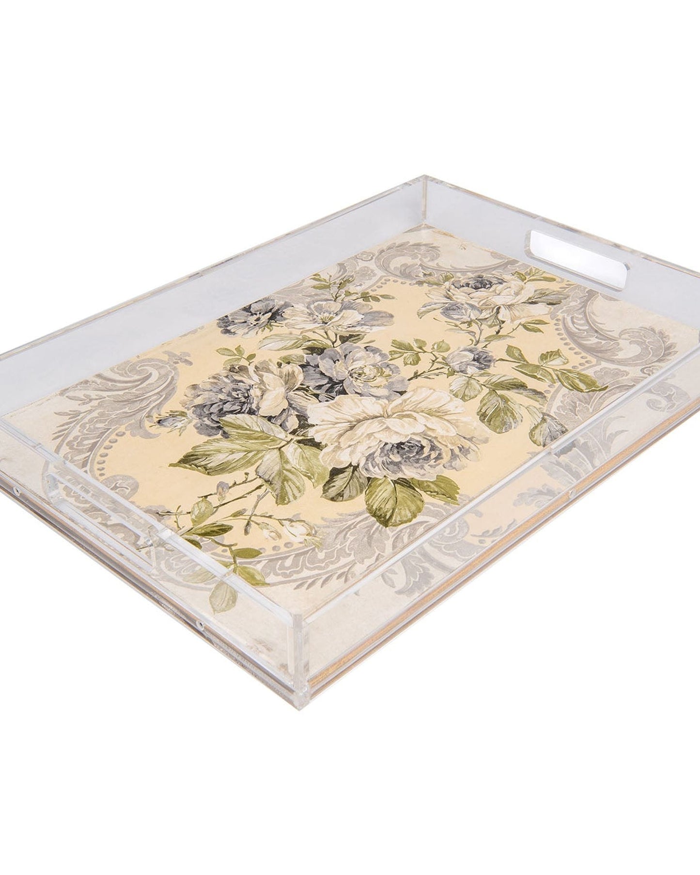 Sezzatini Alfreda Gold Wooden Plexi Tray