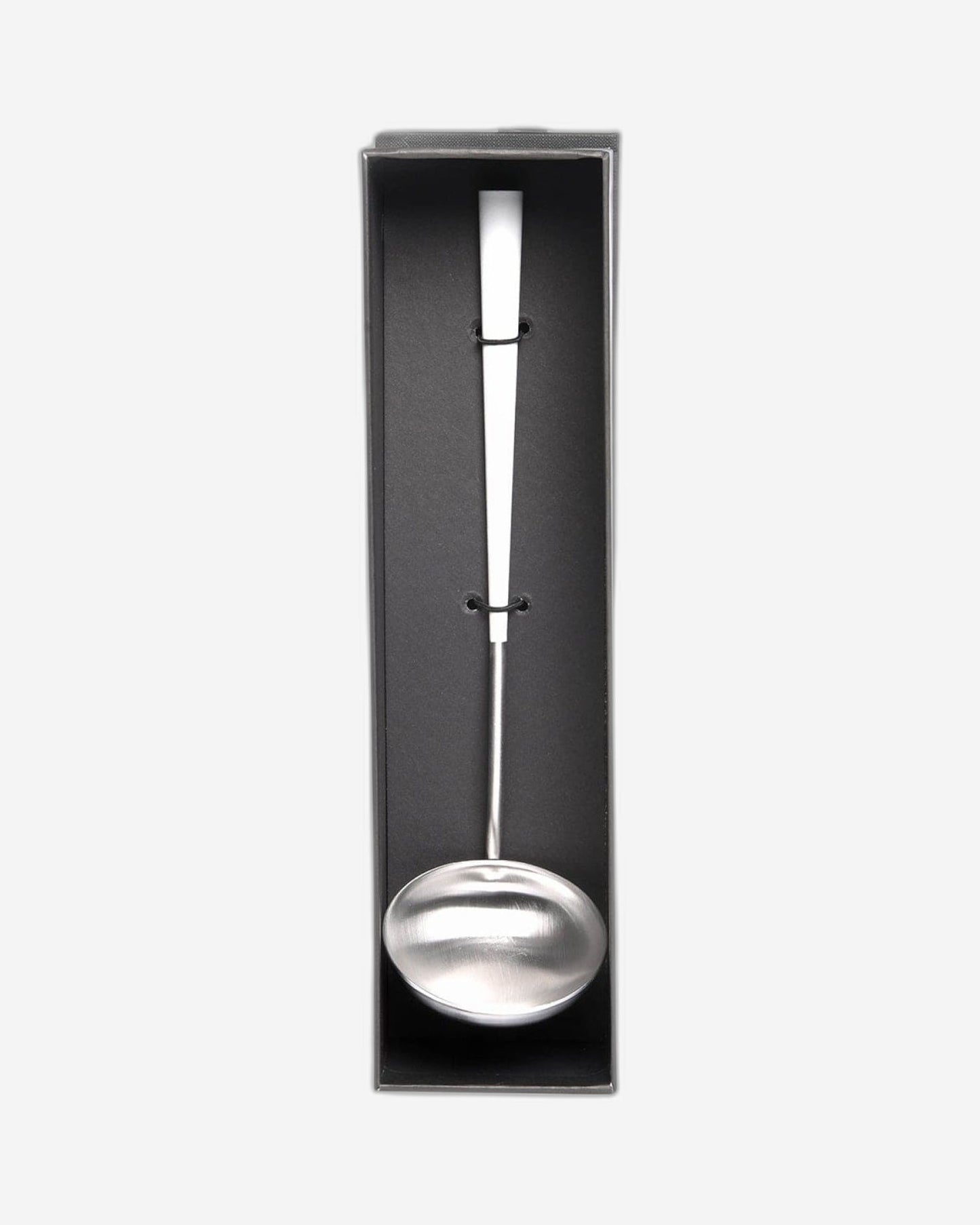 Belo Inox Neo White With Brushed Silver - Soup Ladle - Gift Box