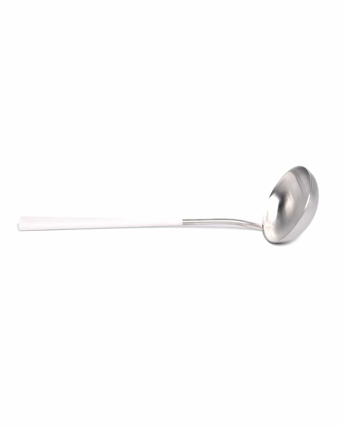 Belo Inox Neo White With Brushed Silver - Soup Ladle - Gift Box