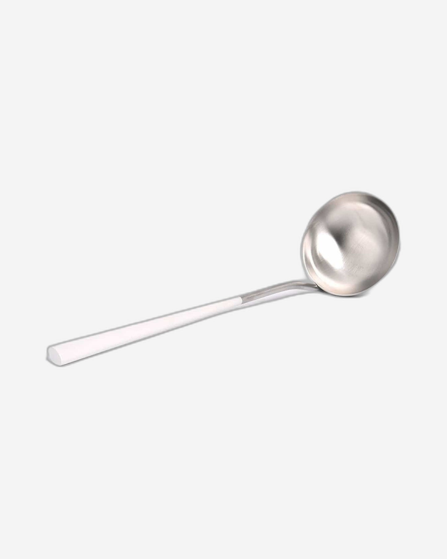 Belo Inox Neo White With Brushed Silver - Soup Ladle - Gift Box