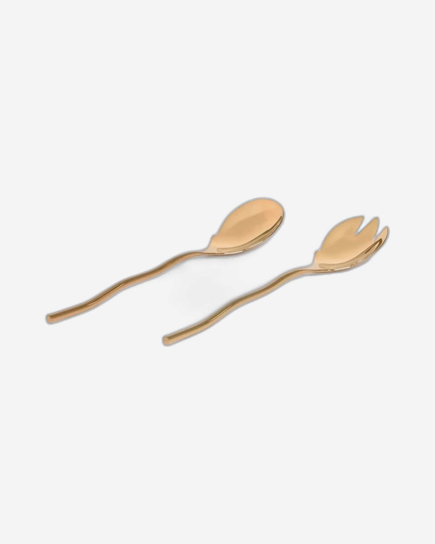 Belo Inox Wave Titanium Gold- Salad Serving 2P - Gift Box