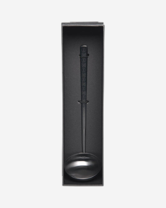 Belo Inox Obelisko Cutlery In Matt Black With Laser Engraved Soup Ladle - Gift Box