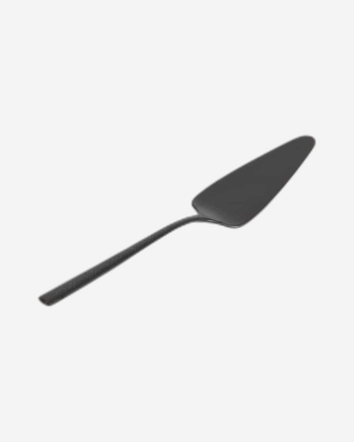 Belo Inox Obelisko Cutlery In Matt Black With Laser Engraved- Cake Server - Gift Box