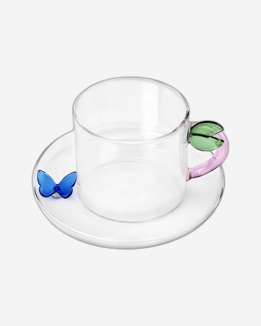 Ichendorf Milano Fruit And Flowers Tea Cup And Saucer Butterfly With Leaf