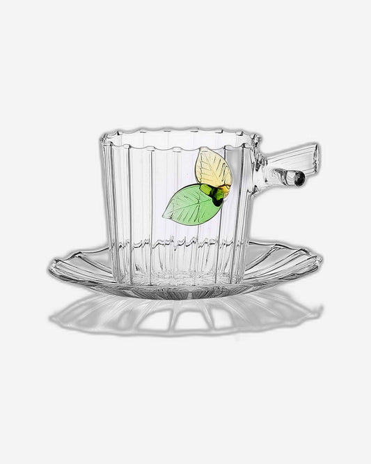 Ichendorf Milano Greenwood Tea Cup With Saucer - Leaves