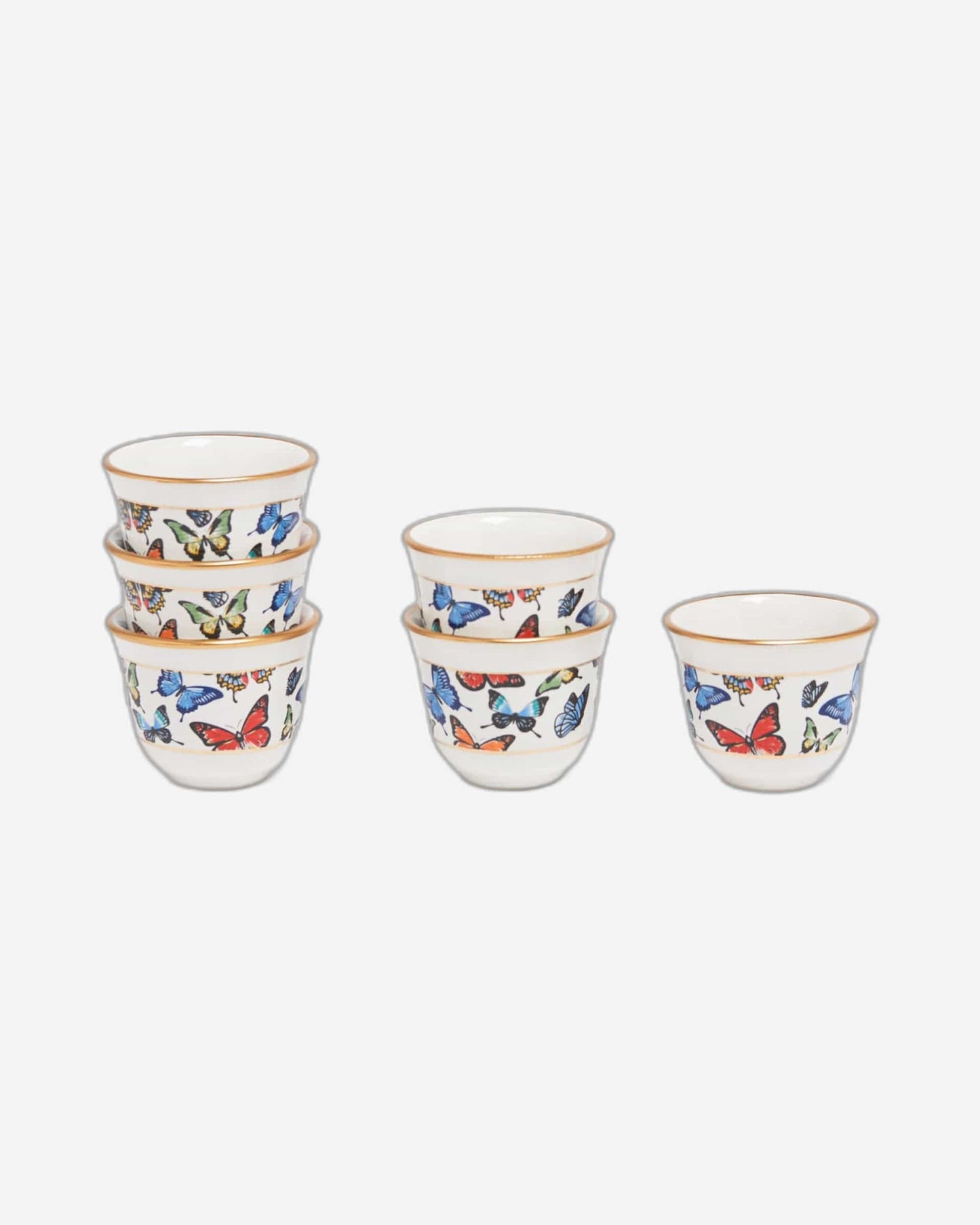 Butterfly Gawa Cups Set Of 6 Pcs