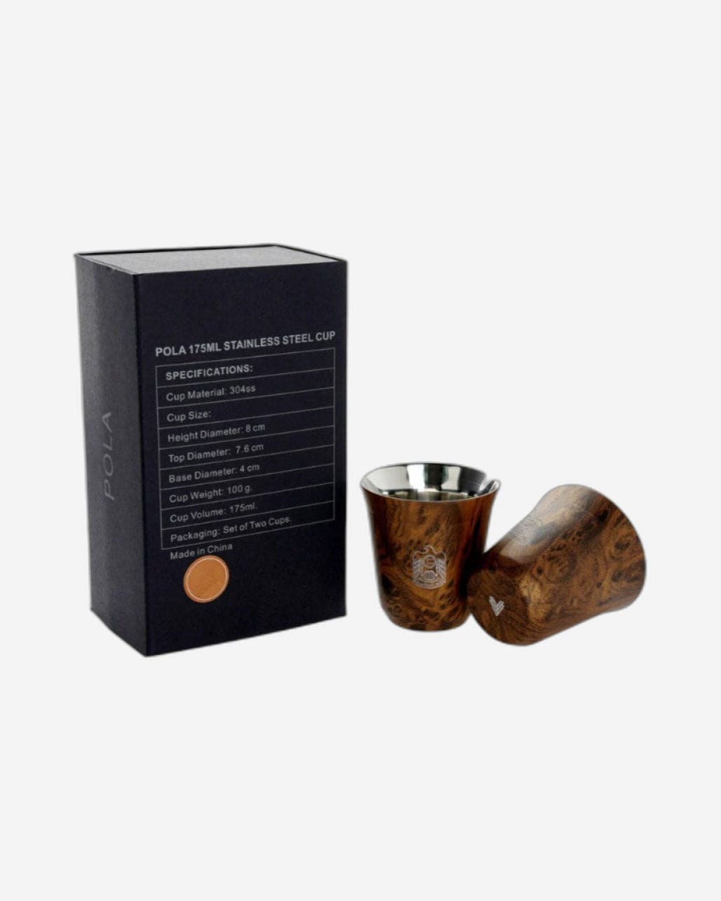 Rovatti Pola Uae Stainless Steel Cup Set Of 2 - 175 Ml