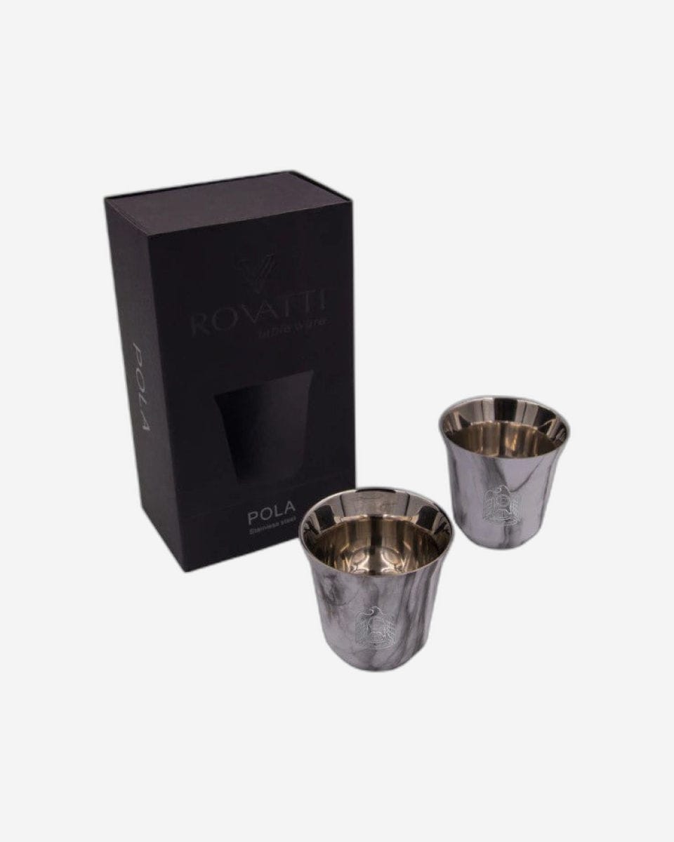 Rovatti Pola Uae Stainless Steel Cup Set Of 2 - 85 Ml