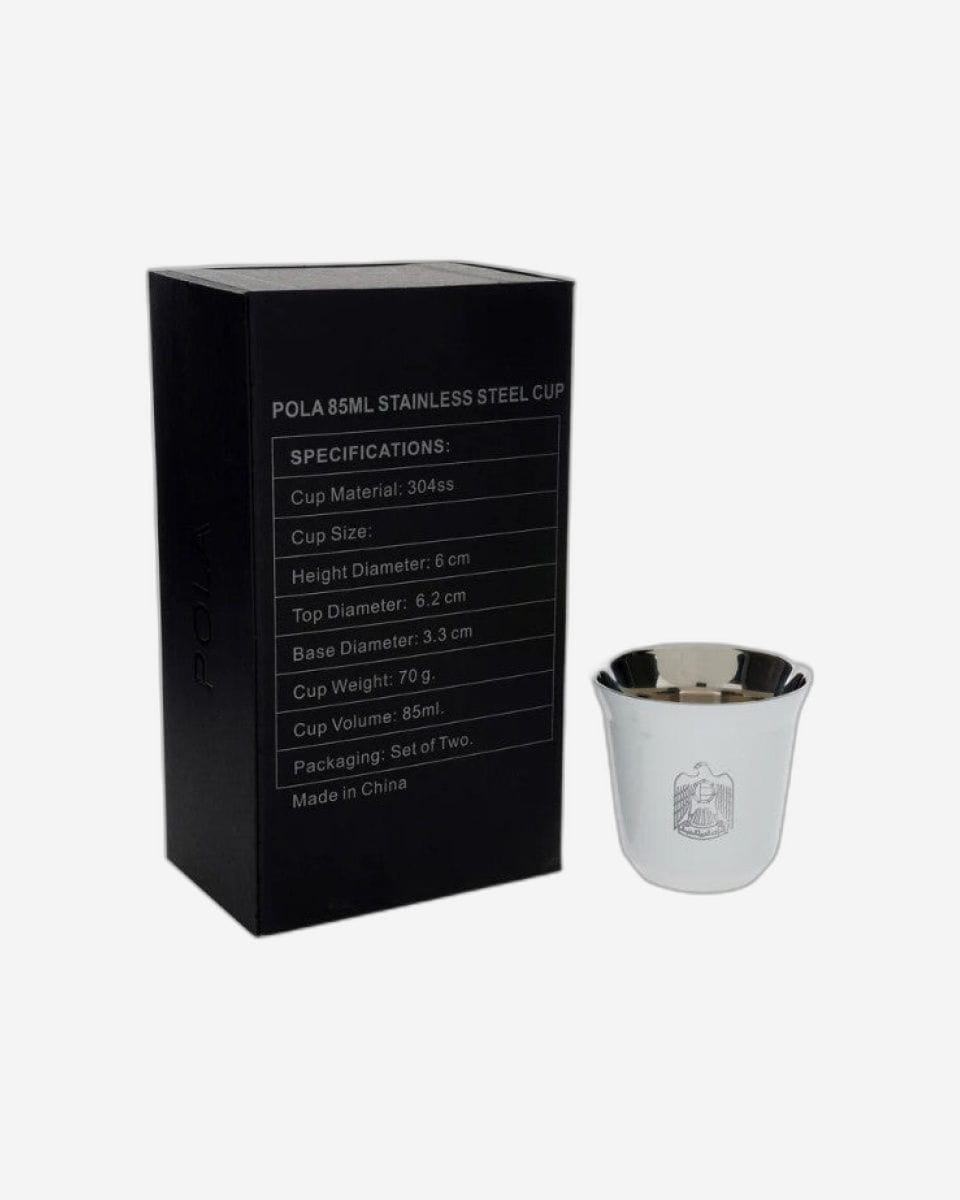 Rovatti Pola Uae Stainless Steel Cup Set Of 2 - 85 Ml