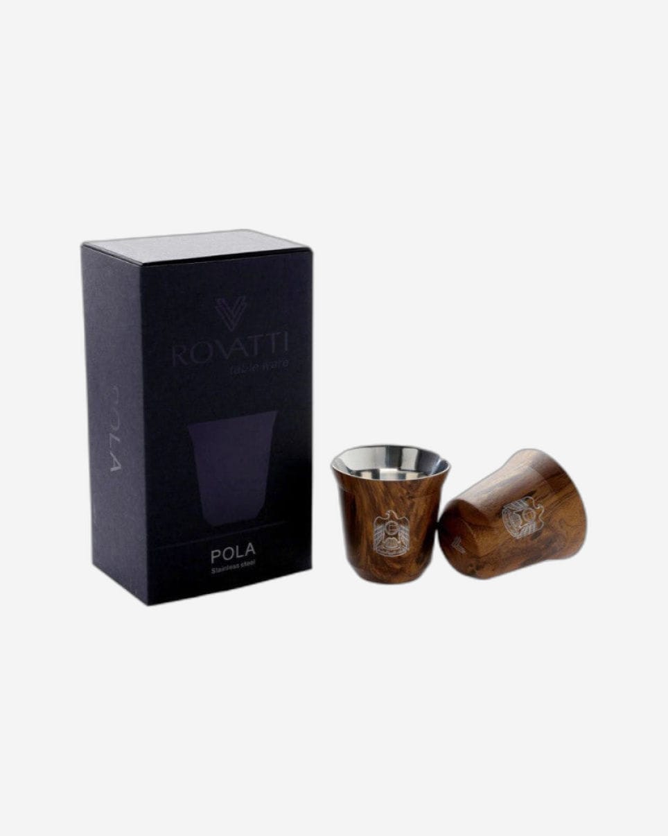 Rovatti Pola Uae Stainless Steel Cup Set Of 2 - 85 Ml