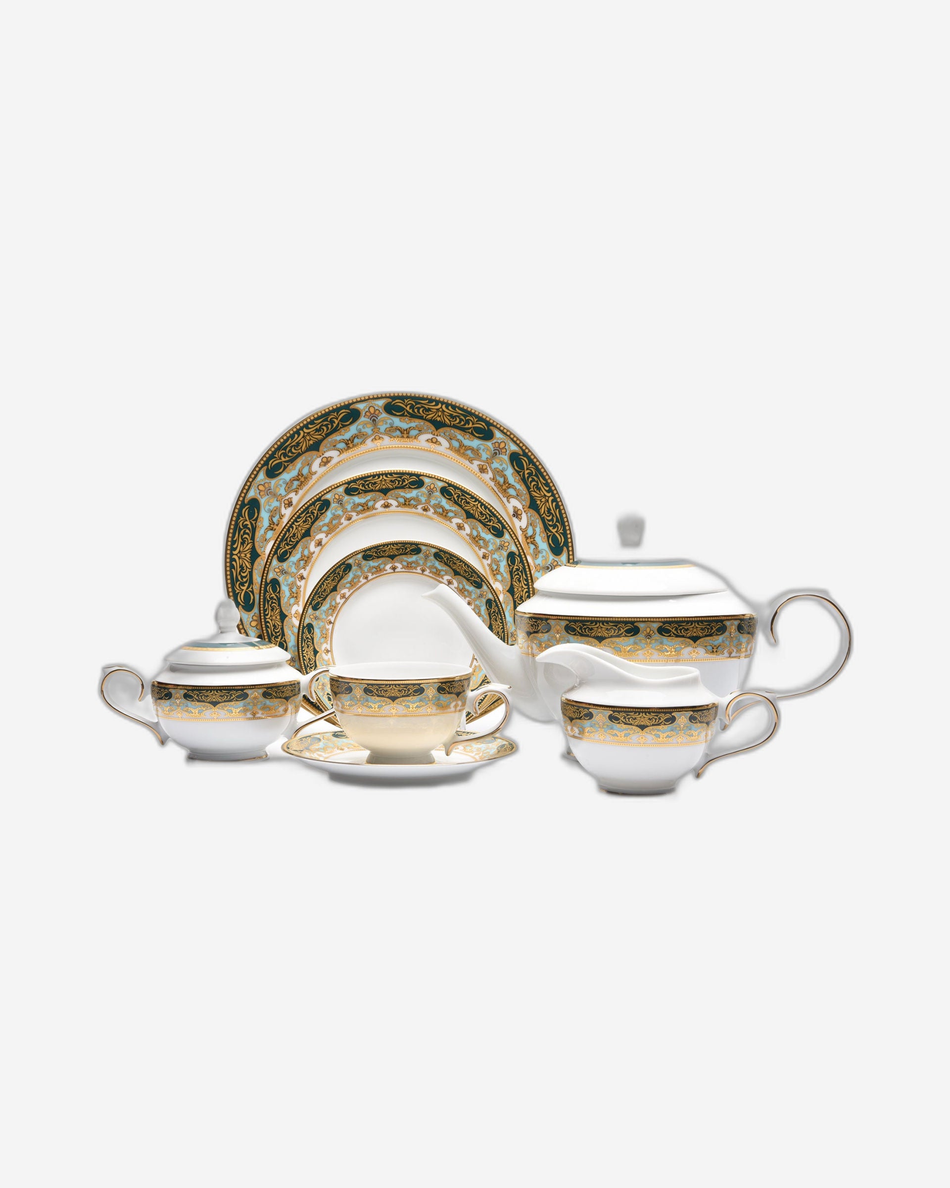 Dankotuwa Polina Green 98Pc Dinner Set