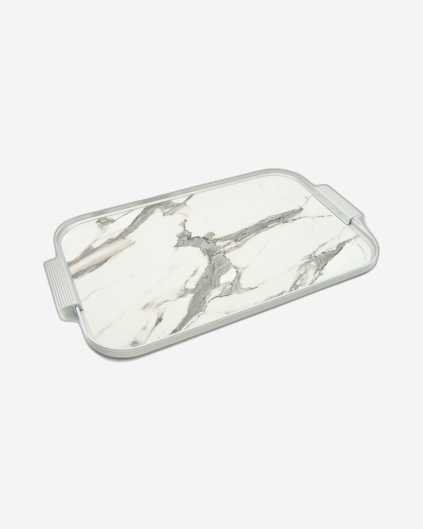 Kaymet S18 Tray White Marble/Silver S18 White