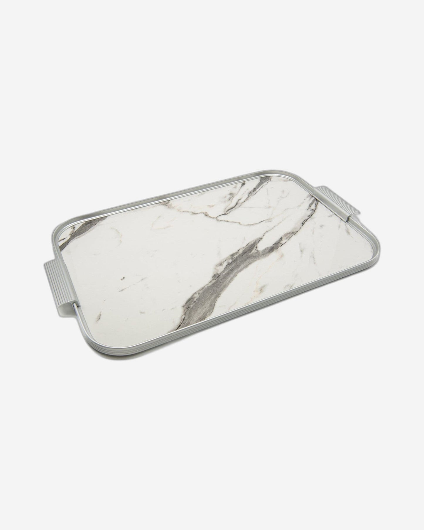 Kaymet S20 Tray White Marble/Silver S20 White