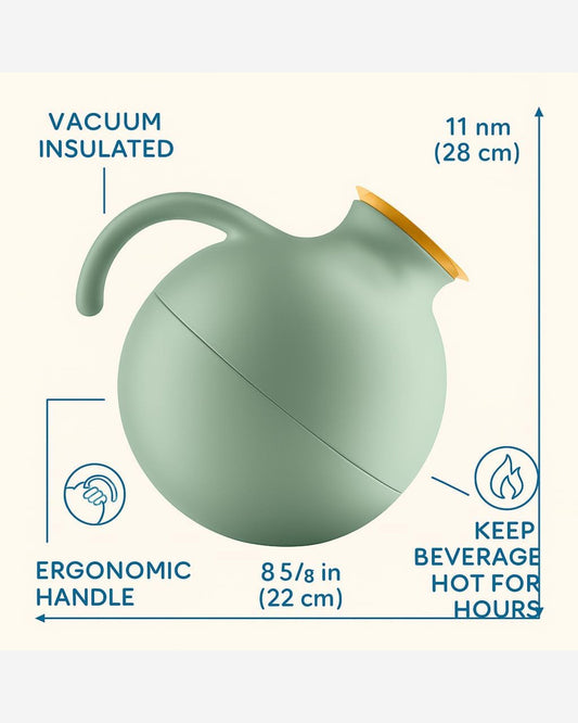 Eva Solo 502707 Globe VJ 1L Sage Gold Rim CUSTOM MADE