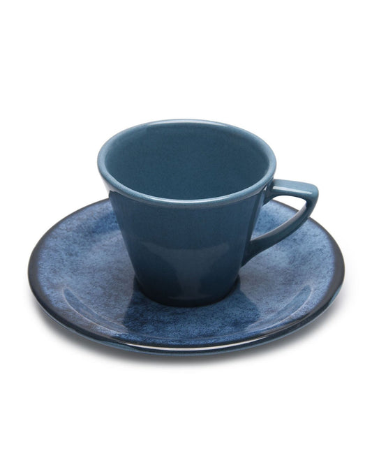 Arden Porcelain Organic Tea Set Of 6Pcs Blue