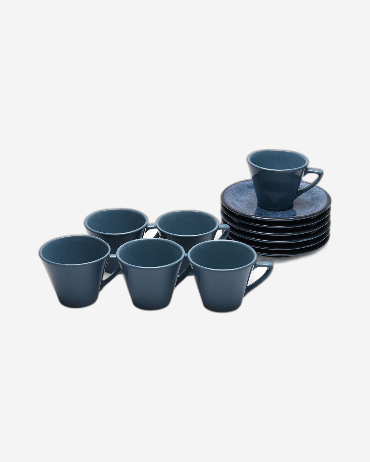 Arden Porcelain Organic Tea Set Of 6Pcs Blue