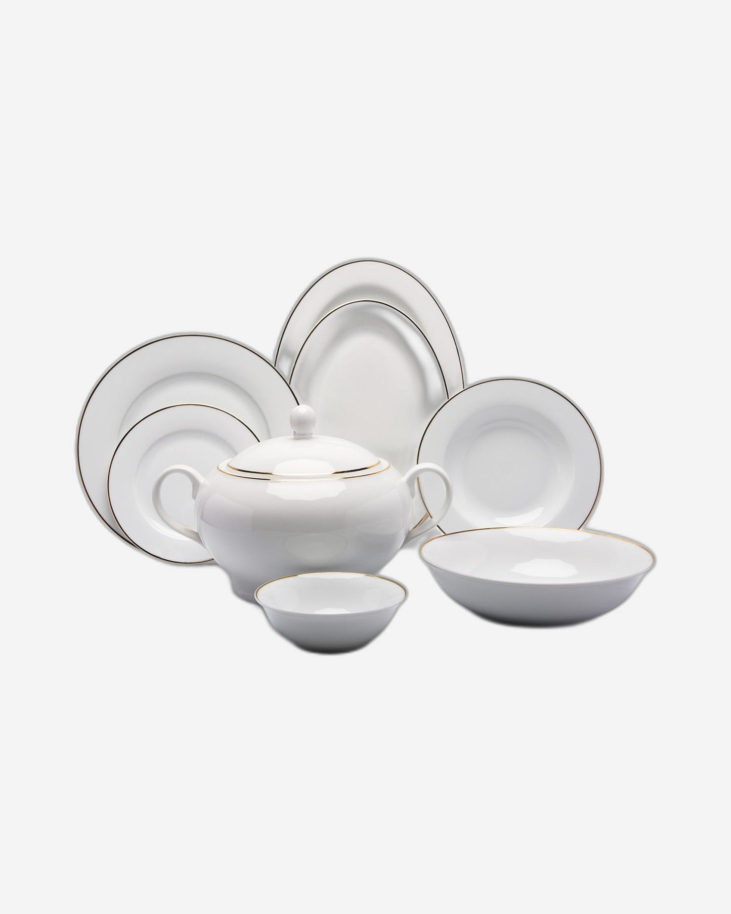 Everplus Ariadne Gold Dinner Set Of 83 Pcs