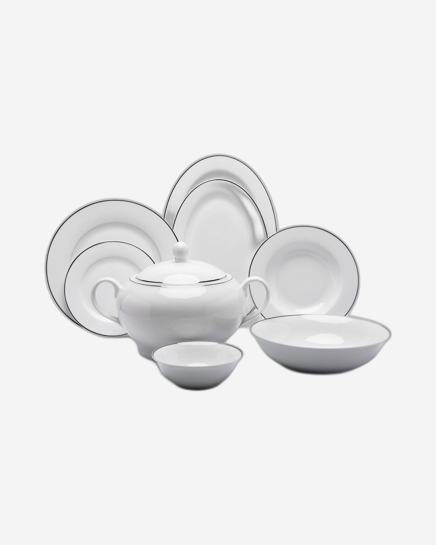 Everplus Ariadne Platinum Dinner Set Of 83 Pcs