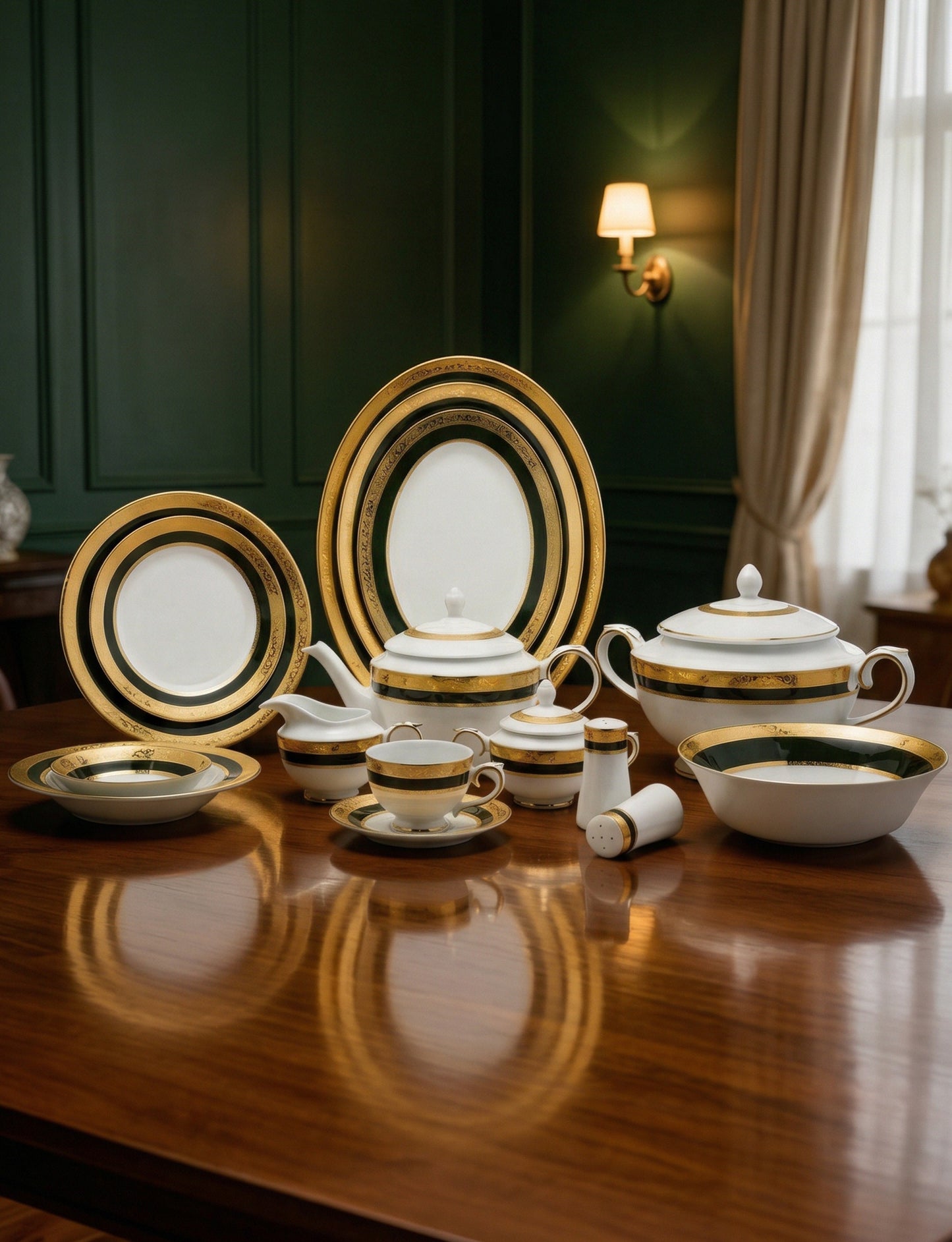 Dankotuwa Empress Green 98Pc Dinner Set