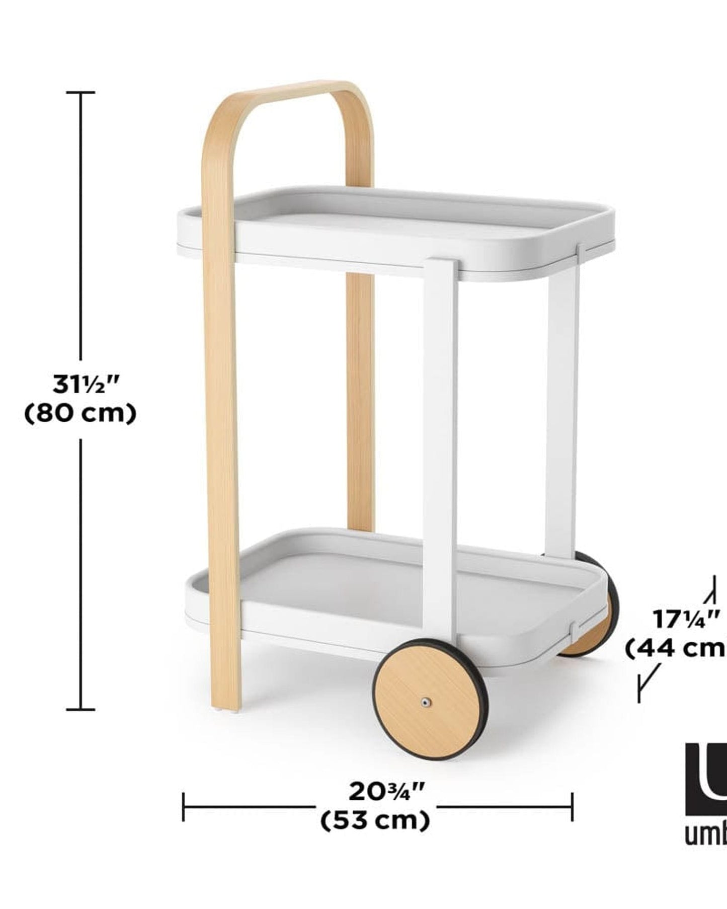 Umbra Bellwood Bar/Serving Cart White/Natural