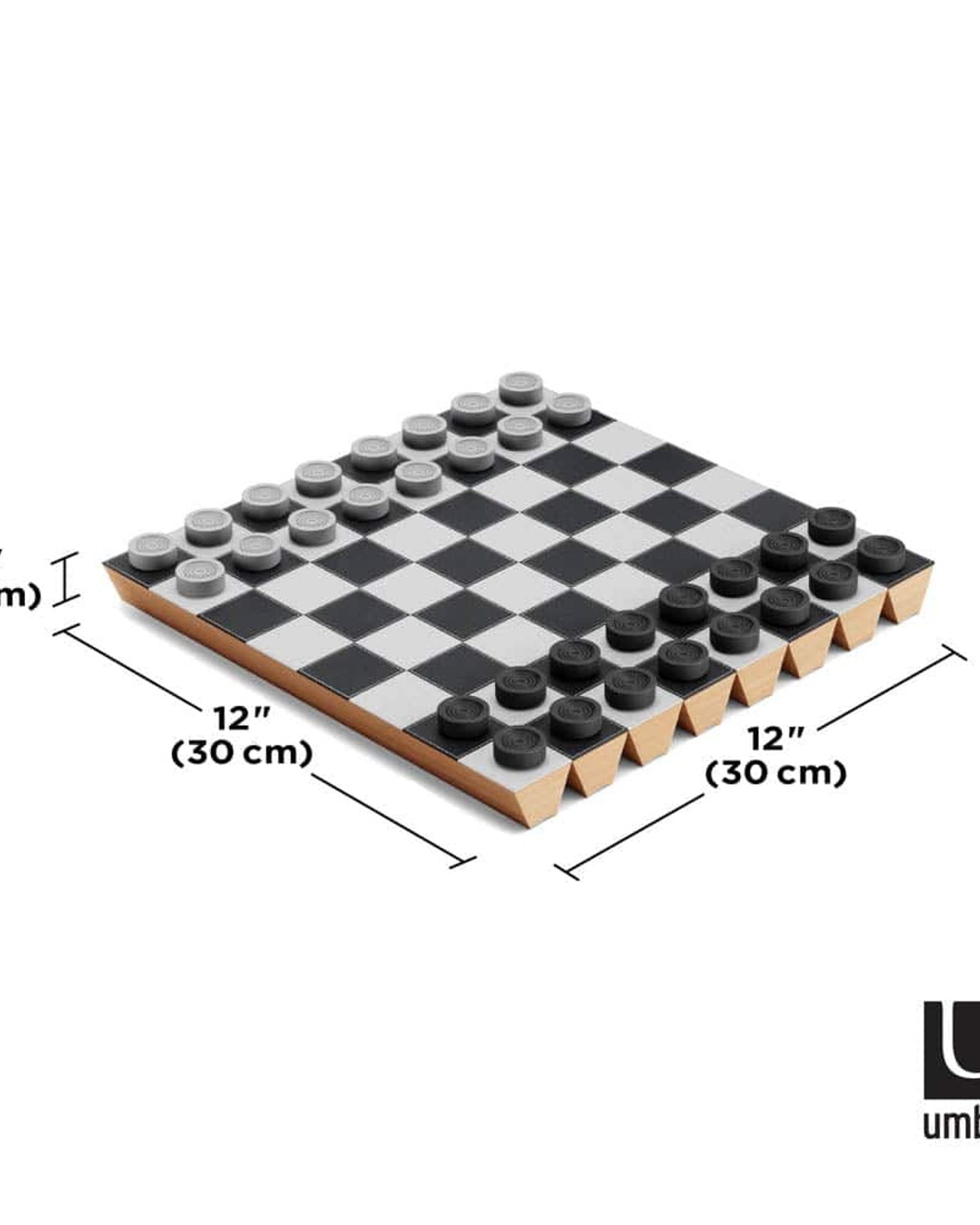 Umbra Rolz Chess/Checkers Set Black