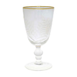 Greengate  Estelle Wine Clear With Cutting And Gold Large