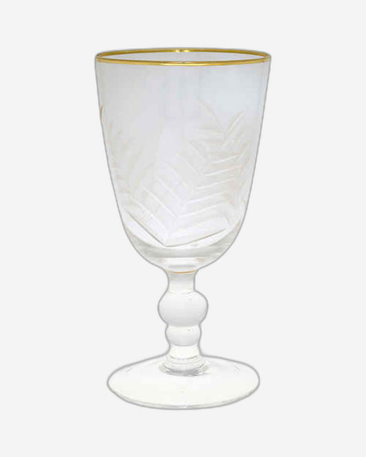 Greengate  Estelle Wine Clear With Cutting And Gold Large