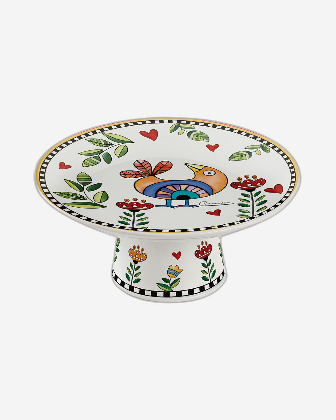 Egan Cake Stand Cocorico  Yellow Cm 27X10