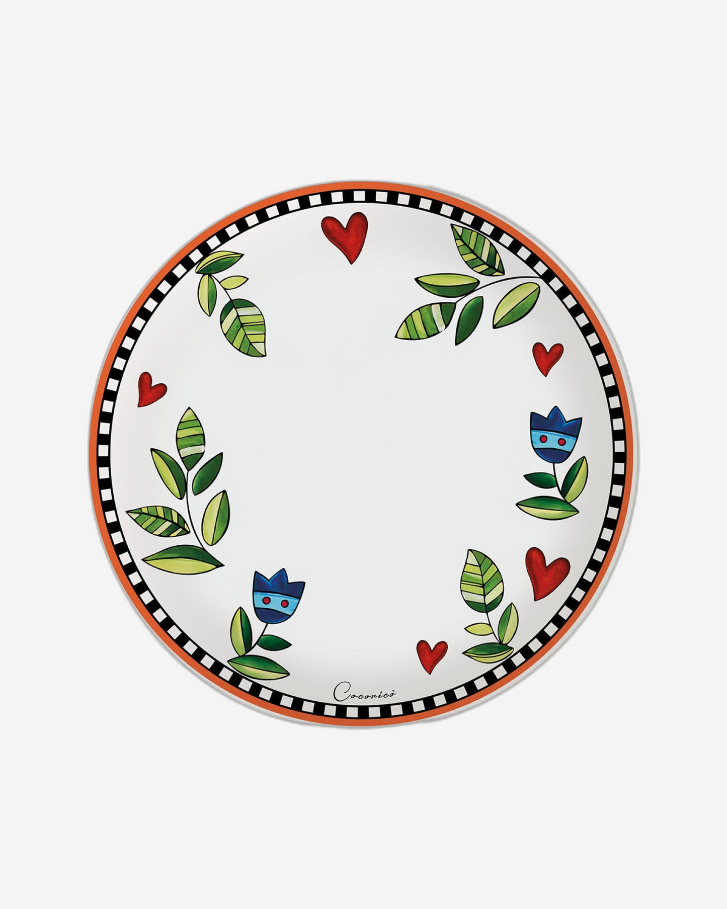 Egan Set 6 Dinner Plates Cocorico  Orange Dm 27